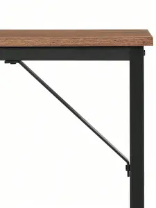 VASAGLE Computer Desk, Small Office Desk And Workstation, Work Desk For Home Office,Study,Metal Frame,Hazelnut Brown And Black