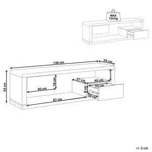 Beliani Modern TV Stand White SPOKAN