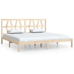 Berkfield Bed Frame Solid Wood Pine 200x200 cm