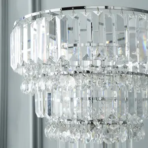 The Lighting Edit Schorr Crystal chrome effect LED Floor lamp