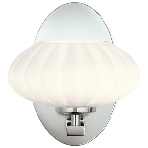 Luminosa Kichler Pim Bathroom Wall Lamp Polished Chrome, 3000K, IP44