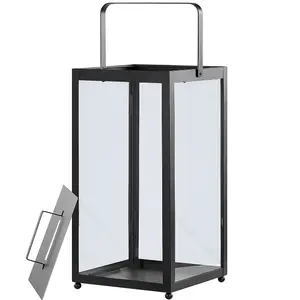 Beliani Modern Lantern LEPAR Metal Black