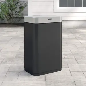 Steel Motion Sensor Rubbish Bin - 75L Black