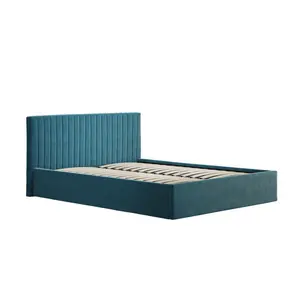 Hucksley Upholstered Bed Frame Teal / Double (4'6)