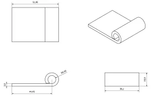 4 Pack Left & Right Lift Off Hinges 50x80mm Heavy Duty Door Hinge Hatch