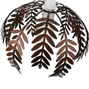 Classic Fern Leaf Design Ceiling Pendant Light Shade in Stylish Bronze Finish