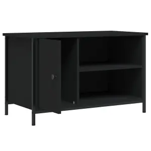 Berkfield TV Cabinet Black 80x40x50 cm Engineered Wood