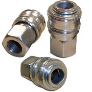 Pack Of 3 Female Quick Release Air Connector with 1/4" BSP Thread