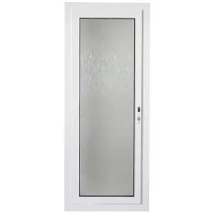 Frosted Glazed White LH External Back Door set, (H)2055mm (W)840mm