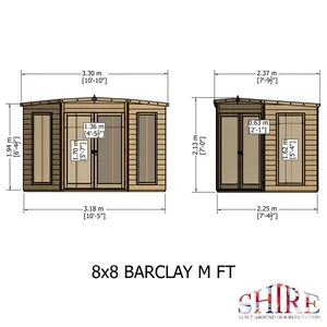 Barclay 8 x 8 Ft Corner Summer House No