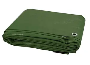 KAV - Tarpaulin waterproof heavy duty 130 GSM LARGE - 3.60 M x 6 M (12ftx 20 FT) Multifunctional Quality Cover Tarp (Green)