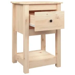 Berkfield Bedside Cabinet 40x35x61.5 cm Solid Wood Pine