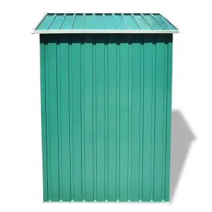 Berkfield Garden Storage Shed Green Metal 204x132x186 cm