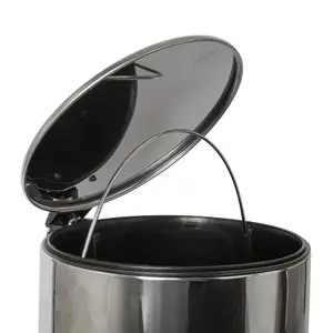 Round Stainless Steel Kitchen Pedal Bin - 30L