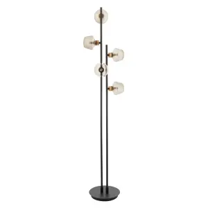 Lockie matt black LED Floor lamp