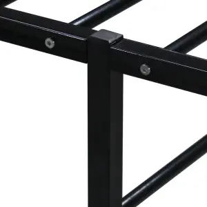 Berkfield Bed Frame Black Metal 100x200 cm