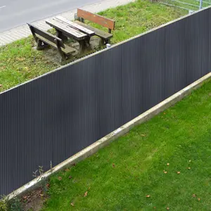 Plastic Garden Fence Asbed Black / 80cm H x 300cm W