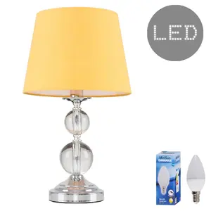 Feist 44.5Cm Clear Table Lamp Mustard / LED Bulb