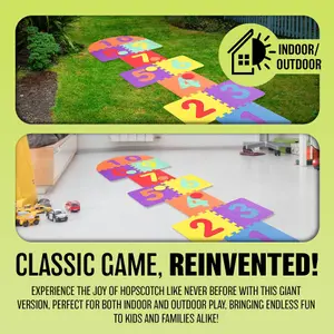 Garden Hopscotch Game Set Fun Play Outdoor Indoor Family Garden Activity Toys