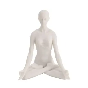 Juliana Yoga Pose White Figurine - Lotus