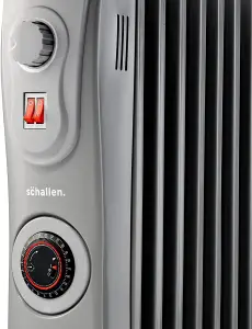 Schallen 2500W 11 Fin Portable Electric Slim Oil Filled Radiator Heater with Adjustable Temperature