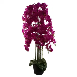 150cm Giant Purple Orchid Plant - Artificial - 189 flowers REAL TOUCH