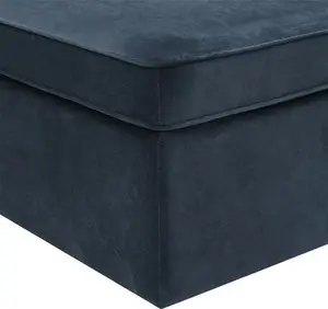 DUSK Soho Ottoman Storage Pouffe - Dark Blue