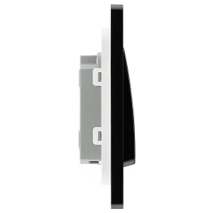 BG Evolve PCDMG12WB Matt Grey1 Gang 20A 16AX 2 Light Switch-Black Insert