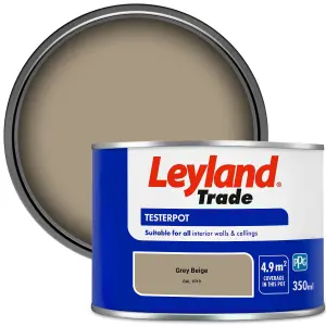 Leyland Trade Vinyl Matt Walls & Ceilings Emulsion Paint Grey Beige (RAL 1019) 350ml Tester