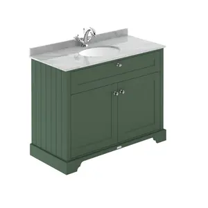 Old London 1000mm Free-standing Single Vanity Unit Grey / Twilight Blue