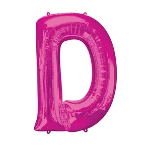 Folat D Letter Foil Balloon Magenta (One Size)