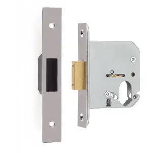 AFIT Satin Chrome Oval Profile Deadlock - 65mm Case 44mm Backset