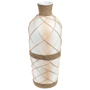 Decorative Vase ROKAN Ceramic Light Beige