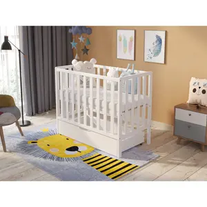 Quinnetta Mini Cot with Mattress White