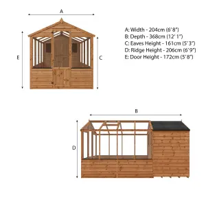 Mercia 12x6 Apex Greenhouse combi shed - Assembly required