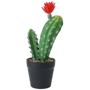 URBNLIVING 25cm Height Artificial Cactus in Pot Faux House Fake Tropical Succulent Plant