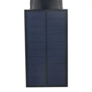 Black Solar-powered 120lm Integrated LED Outdoor Spotlight