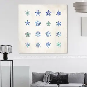 Snowflakes - Wrapped Canvas Print 76.2 cm H x 76.2 cm W x 3.8 cm D