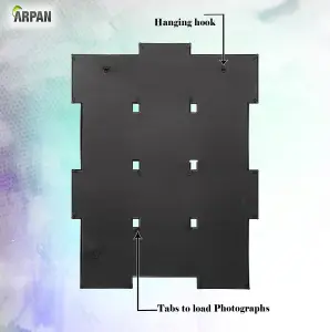 Arpan Multi Aperture Picture Frame Holds 12 X 6x4 " Black