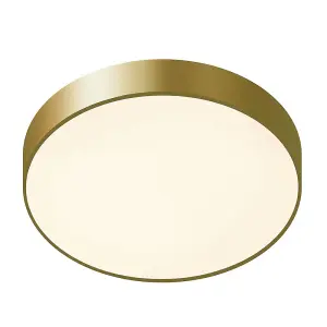 Luminosa Modern LED Flush Ceiling Light Golden, Warm White 3000K 1800lm