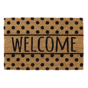 Eco-Friendly Latex Backed Coir Door Mat, Welcome Spots