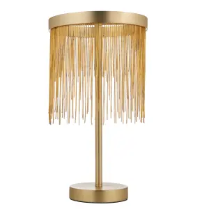 Anson Lighting Frains Table light finished in Satin brass plate and gold effect chain