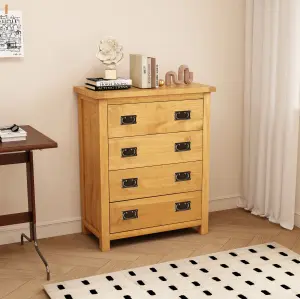 Lugo 4 Drawer Chest of Drawers Bras Drop Handle