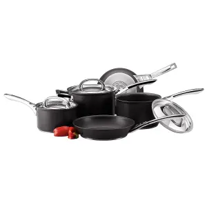 Circulon Infinite Black Round Hard Anodised Aluminium Non-Stick Cookware Set Pack of 5