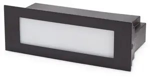 GoodHome Neihart Black Mains-powered Neutral white LED Rectangular Deck light