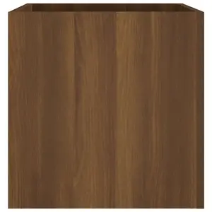 Berkfield Planter Box Brown Oak 40x40x40 cm Engineered Wood