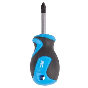 Pro User - Magnetic Chrome Vanadium Stubby Pozidriv Screwdriver - 4cm x PZ2 - Blue