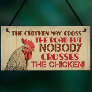 Red Ocean Chicken Signs For The Garden Funny Chicken Coop Hen House Plaque Chicken Gift