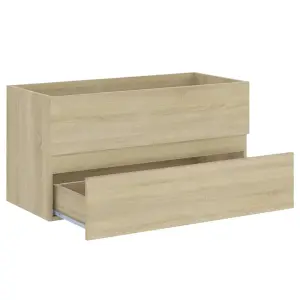 Berkfield Sink Cabinet with Built-in Basin Sonoma Oak Engineered Wood