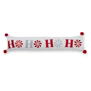 Catherine Lansfield Christmas Ho Ho Ho 30x60 cm Door Draught Excluder White / Red